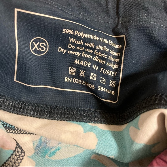 Sweaty Betty 2 piece set zero gravity beetle blue blooms ankle yoga leggings top - Picture 10 of 10